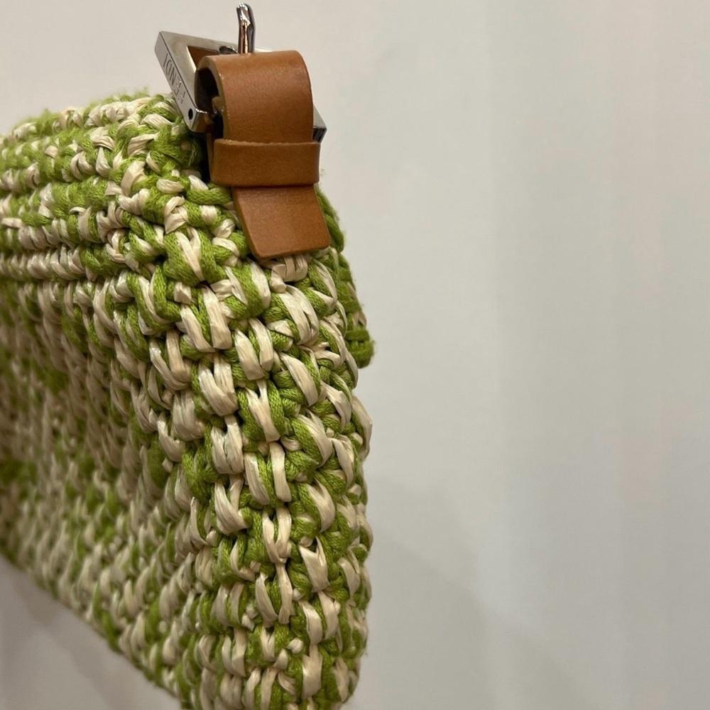 Rare Fendi Green Woven Baguette - Picture 6 of 9